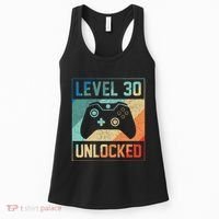 Level 30 Unlocked Video Gamer 30th Birthday Gifts Women's Tank Top thumb 0