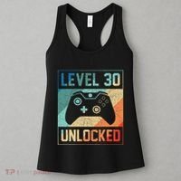 Level 30 Unlocked Video Gamer 30th Birthday Gifts Women's Tank Top thumb 3