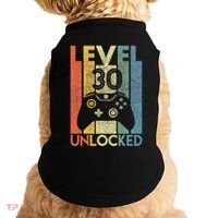 Level 30 Unlocked Funny Video Gamer 30th Birthday Doggie Tank thumb 0