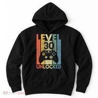 Level 30 Unlocked Funny Video Gamer 30th Birthday Hoodie thumb 0
