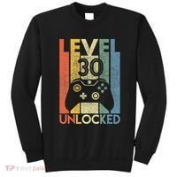 Level 30 Unlocked Funny Video Gamer 30th Birthday Sweatshirt thumb 0