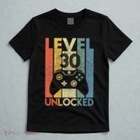 Level 30 Unlocked Funny Video Gamer 30th Birthday T-Shirt thumb 5