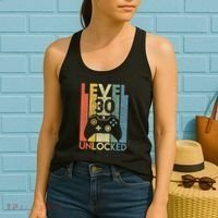Level 30 Unlocked Funny Video Gamer 30th Birthday Women's Tank Top thumb 2