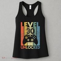 Level 30 Unlocked Funny Video Gamer 30th Birthday Women's Tank Top thumb 3