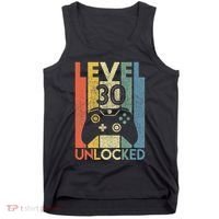 Level 30 Unlocked Funny Video Gamer 30th Birthday Tank Top thumb 0
