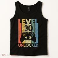 Level 30 Unlocked Funny Video Gamer 30th Birthday Tank Top thumb 2