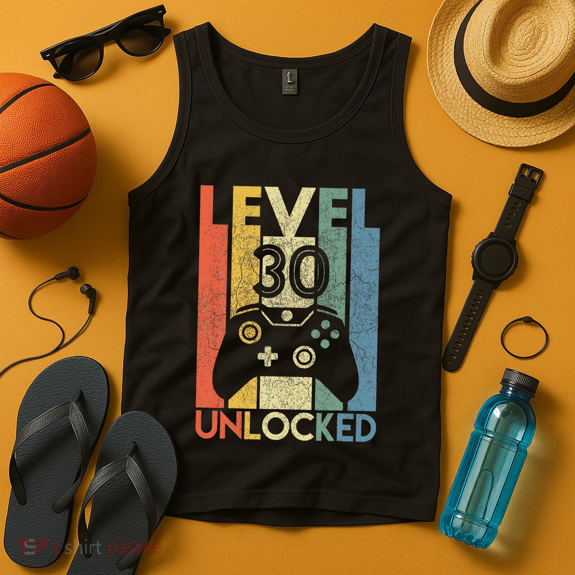 Level 30 Unlocked Funny Video Gamer 30th Birthday Tank Top