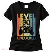 Level 30 Unlocked Funny Video Gamer 30th Birthday Women's T-Shirt thumb 0