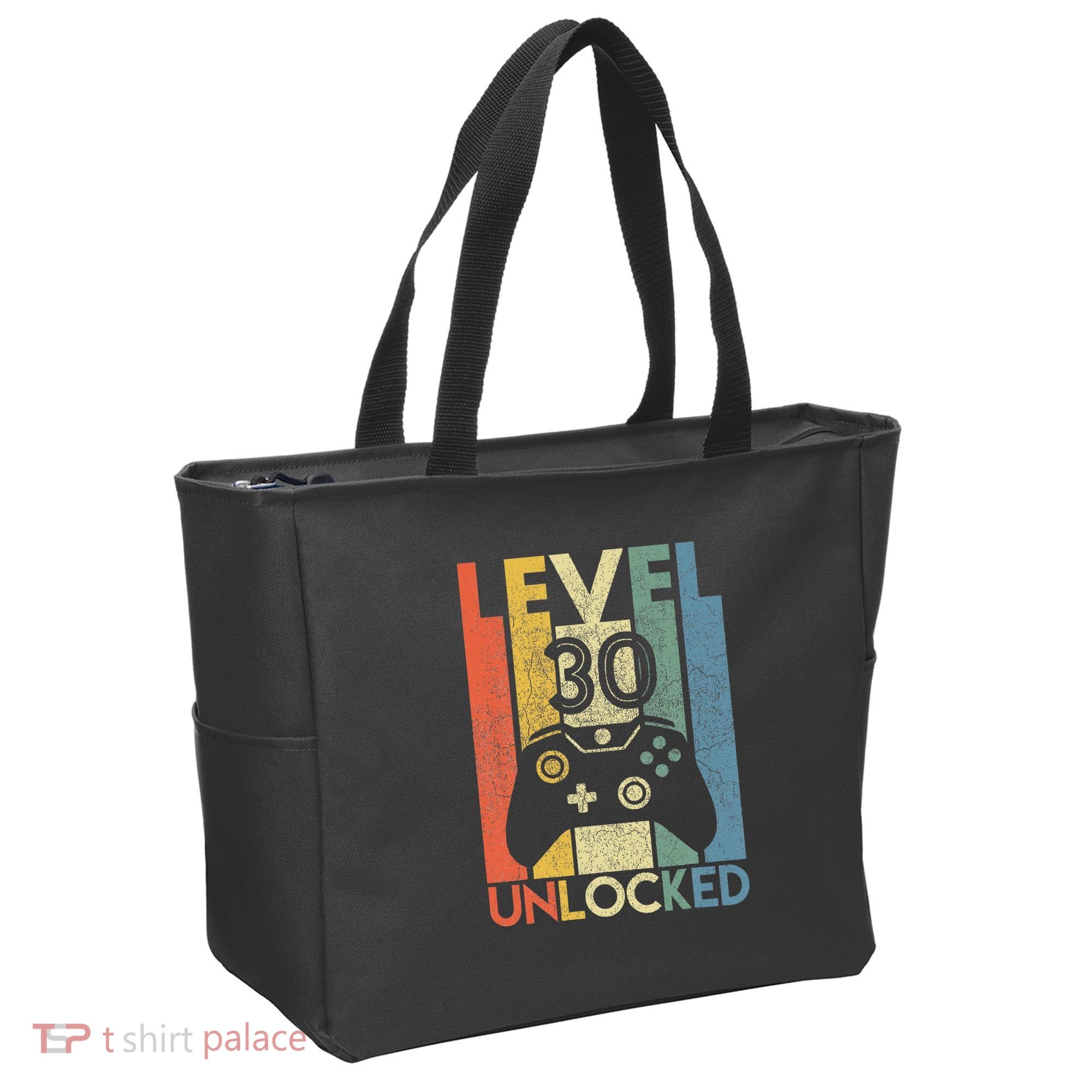 Level 30 Unlocked Funny Video Gamer 30th Birthday Tote Bag