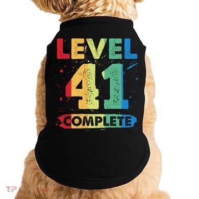 Level 41 Complete 41st Wedding Anniversary 41 Years Gift Doggie Tank