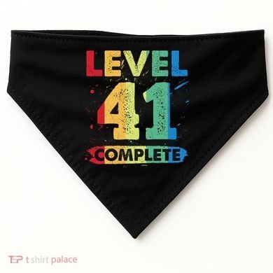 Level 41 Complete 41st Wedding Anniversary 41 Years Gift USA-Made Doggie Bandana