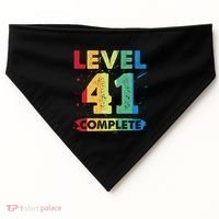 Level 41 Complete 41st Wedding Anniversary 41 Years Gift USA-Made Doggie Bandana thumb 0