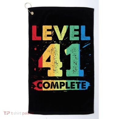 Level 41 Complete 41st Wedding Anniversary 41 Years Gift Golf Towel