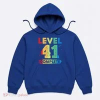 Level 41 Complete 41st Wedding Anniversary 41 Years Gift Hoodie thumb 0