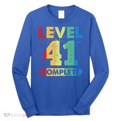 Level 41 Complete 41st Wedding Anniversary 41 Years Gift Long Sleeve Shirt