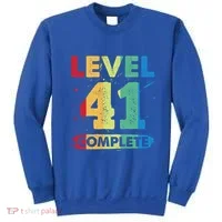 Level 41 Complete 41st Wedding Anniversary 41 Years Gift Sweatshirt thumb 0