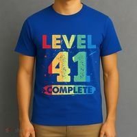 Level 41 Complete 41st Wedding Anniversary 41 Years Gift T-Shirt thumb 3