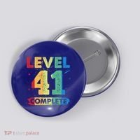 Level 41 Complete 41st Wedding Anniversary 41 Years Gift Button thumb 0