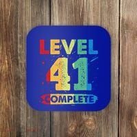 Level 41 Complete 41st Wedding Anniversary 41 Years Gift Coaster thumb 0