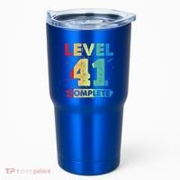 Level 41 Complete 41st Wedding Anniversary 41 Years Gift Tumbler thumb 0