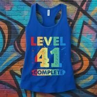 Level 41 Complete 41st Wedding Anniversary 41 Years Gift Women's Tank Top thumb 3