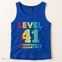 Level 41 Complete 41st Wedding Anniversary 41 Years Gift Tank Top thumb 2