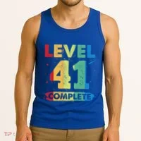 Level 41 Complete 41st Wedding Anniversary 41 Years Gift Tank Top thumb 3