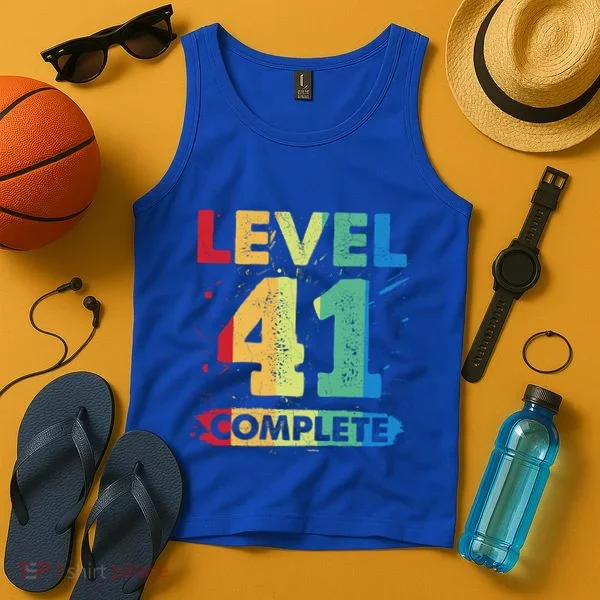 Level 41 Complete 41st Wedding Anniversary 41 Years Gift Tank Top
