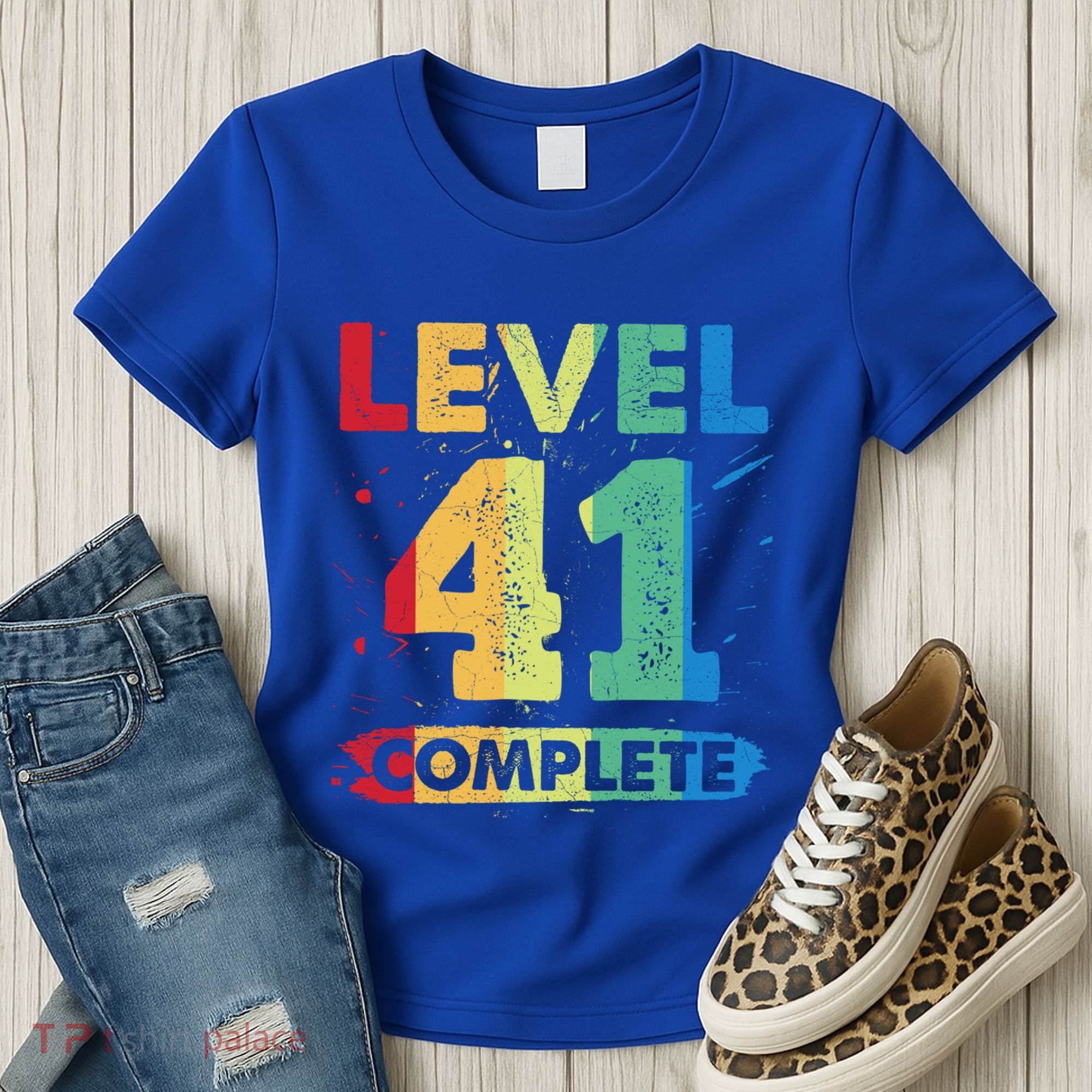 Level 41 Complete 41st Wedding Anniversary 41 Years Gift Women's T-Shirt