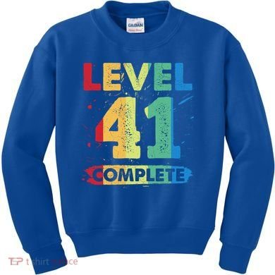 Level 41 Complete 41st Wedding Anniversary 41 Years Gift Kids Sweatshirt