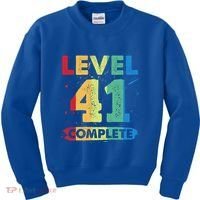 Level 41 Complete 41st Wedding Anniversary 41 Years Gift Kids Sweatshirt thumb 0