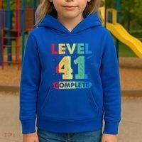 Level 41 Complete 41st Wedding Anniversary 41 Years Gift Kids Hoodie thumb 3