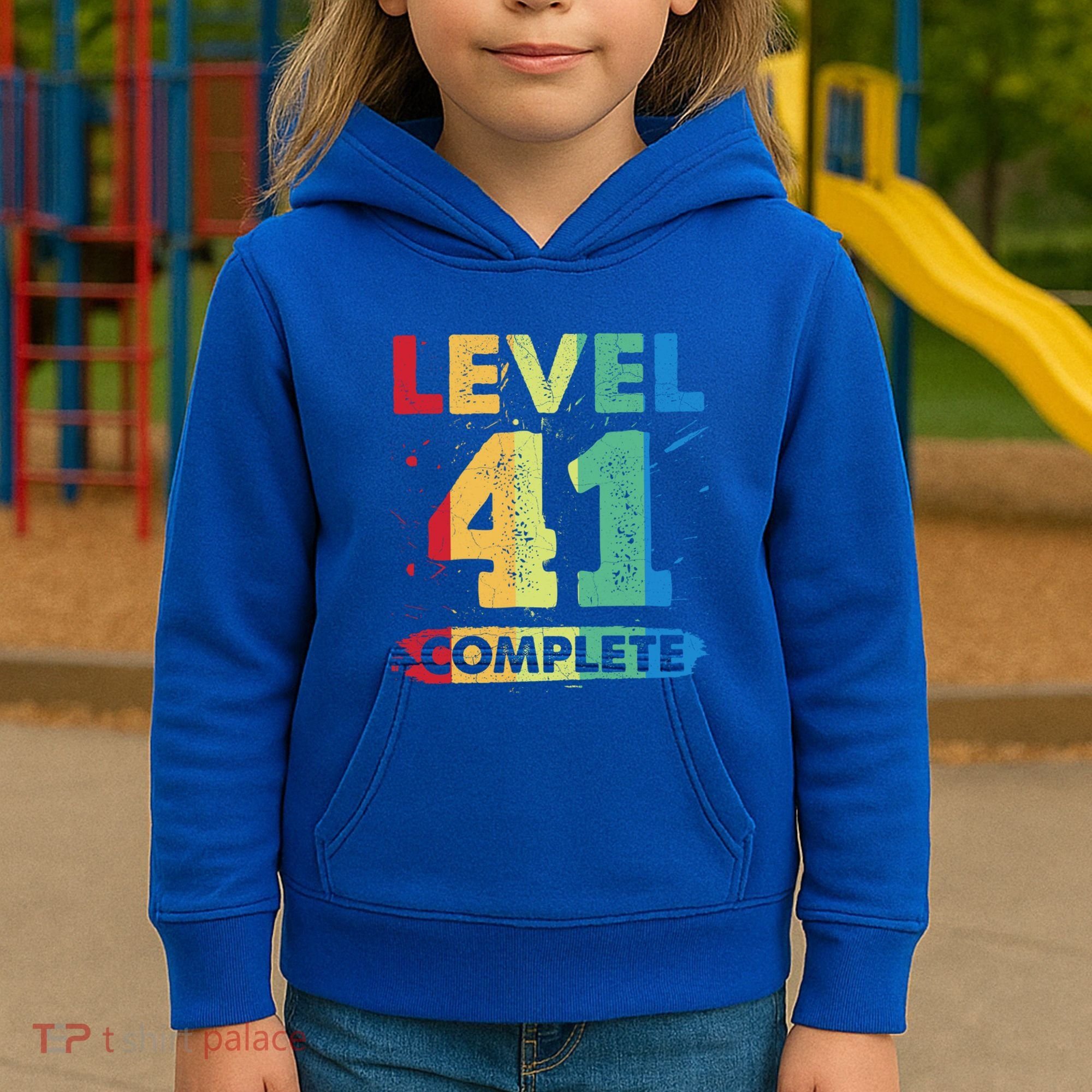 Level 41 Complete 41st Wedding Anniversary 41 Years Gift Kids Hoodie