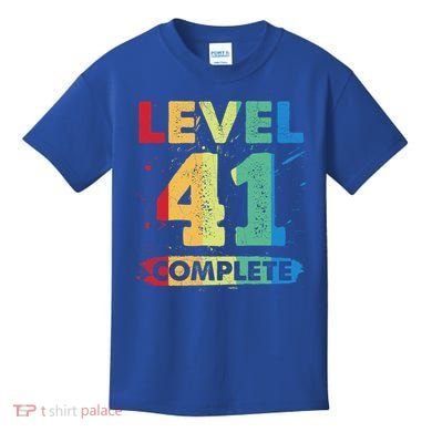 Level 41 Complete 41st Wedding Anniversary 41 Years Gift Kids T-Shirt