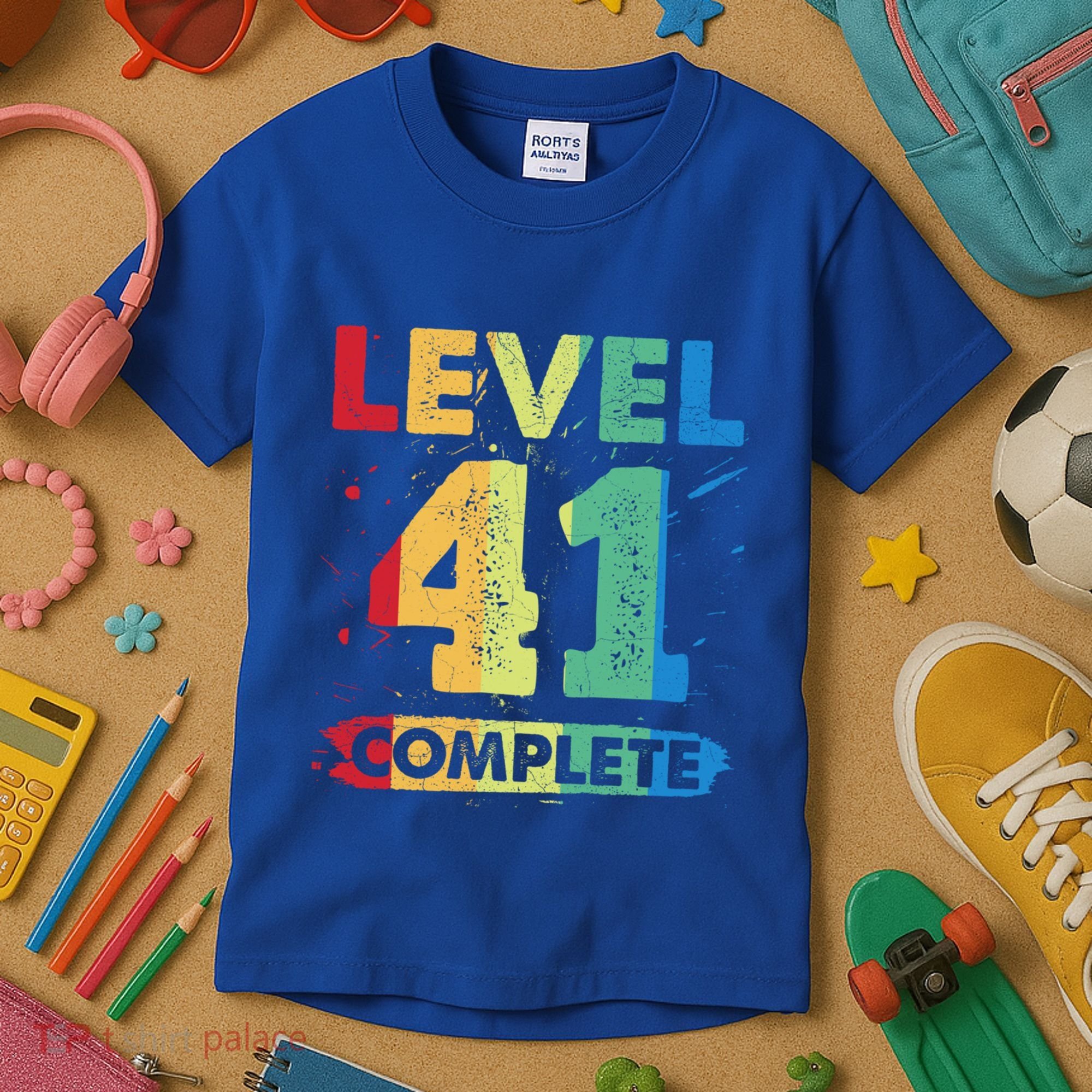 Level 41 Complete 41st Wedding Anniversary 41 Years Gift Kids T-Shirt