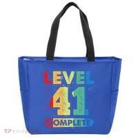 Level 41 Complete 41st Wedding Anniversary 41 Years Gift Tote Bag thumb 0