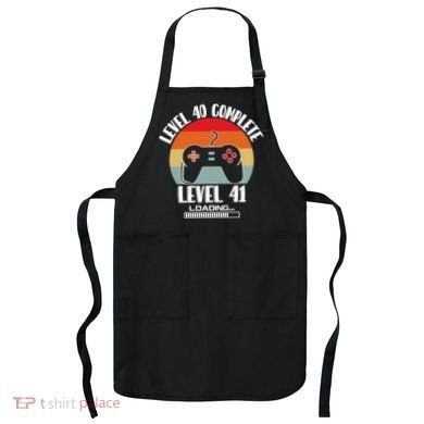 Level 40 Complete Level 41 Loading Vintage Birthday Video Game Apron