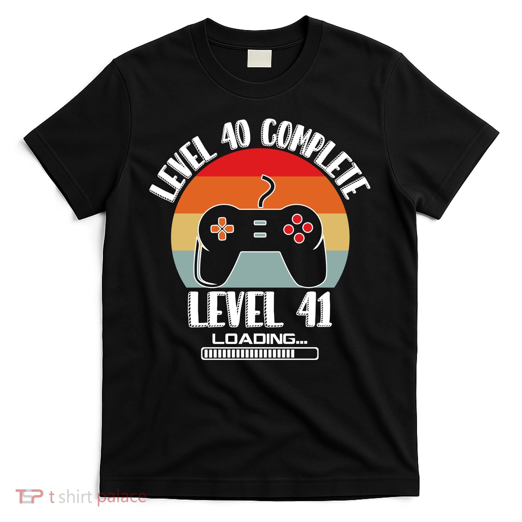 Level 40 Complete Level 41 Loading Vintage Birthday Video Game T-Shirt
