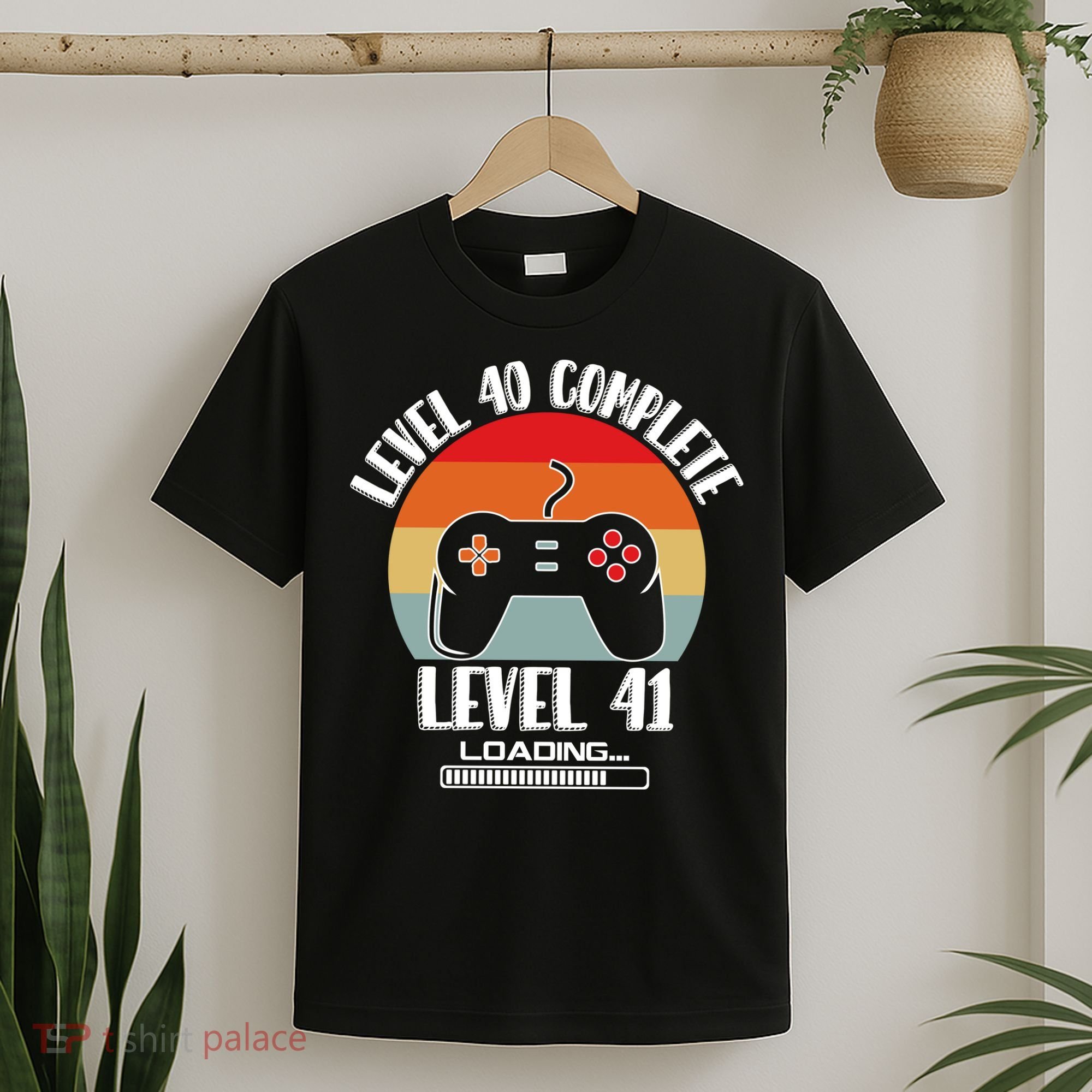Level 40 Complete Level 41 Loading Vintage Birthday Video Game T-Shirt