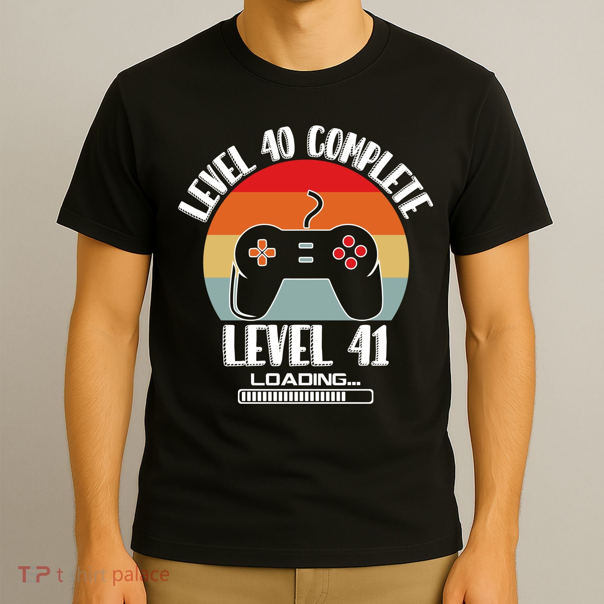 Level 40 Complete Level 41 Loading Vintage Birthday Video Game T-Shirt