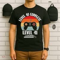 Level 40 Complete Level 41 Loading Vintage Birthday Video Game T-Shirt thumb 6