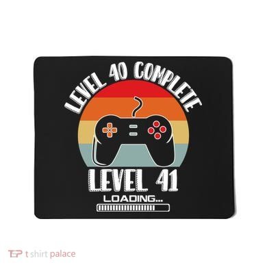 Level 40 Complete Level 41 Loading Vintage Birthday Video Game Mousepad