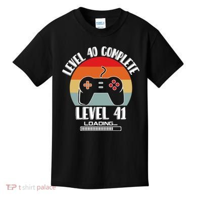 Level 40 Complete Level 41 Loading Vintage Birthday Video Game Kids T-Shirt