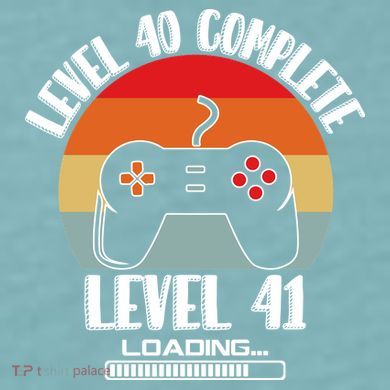 Level 40 Complete Level 41 Loading Vintage Birthday Video Game Sueded Cloud Jersey T-Shirt