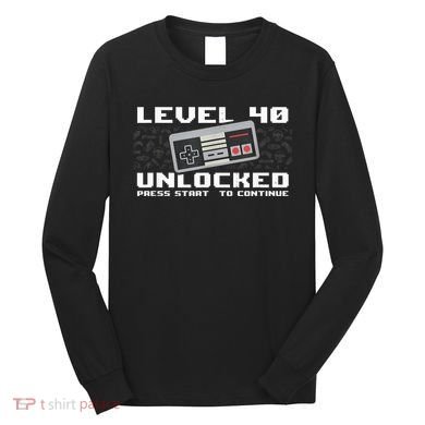 Level 40 Complete 1981 Gamer 40th Birthday Long Sleeve Shirt