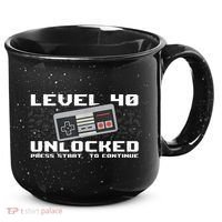 Level 40 Complete 1981 Gamer 40th Birthday 15oz Campfire Ceramic Mug thumb 0