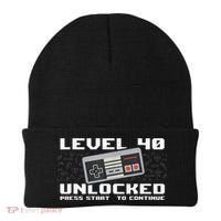 Level 40 Complete 1981 Gamer 40th Birthday Beanie thumb 0