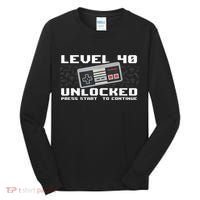 Level 40 Complete 1981 Gamer 40th Birthday Tall Long Sleeve Shirt thumb 0