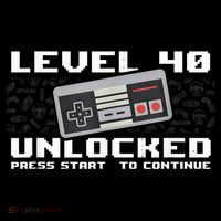Level 40 Complete 1981 Gamer 40th Birthday Tall Long Sleeve Shirt thumb 2