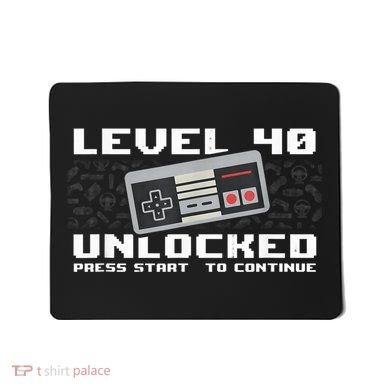 Level 40 Complete 1981 Gamer 40th Birthday Mousepad
